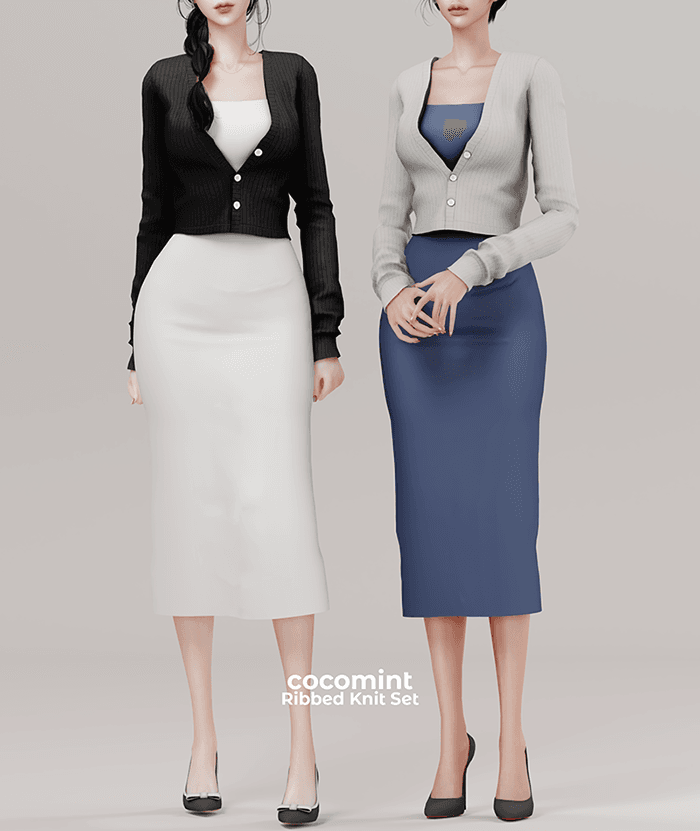 Скриншот мода Комплект Ribbed Knit Set